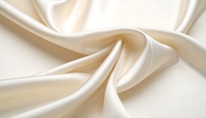 Obraz premium Cream Linen Fabric Texture Soft Drape, Subtle Folds, Beige Background. High-Resolution Image for Design Projects, Textures, and Backgrounds. Perfect for websites, presentations, and digital art.