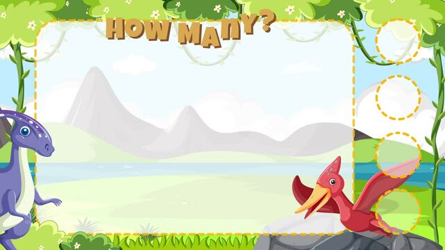 Dinosaur Counting Game Animation for Kids