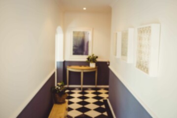 Defocused image of empty corridor