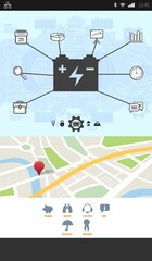 Screen of satellite navigation system