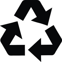 Modern clean recycle symbol design representing environmental sustainability and eco-friendly concepts