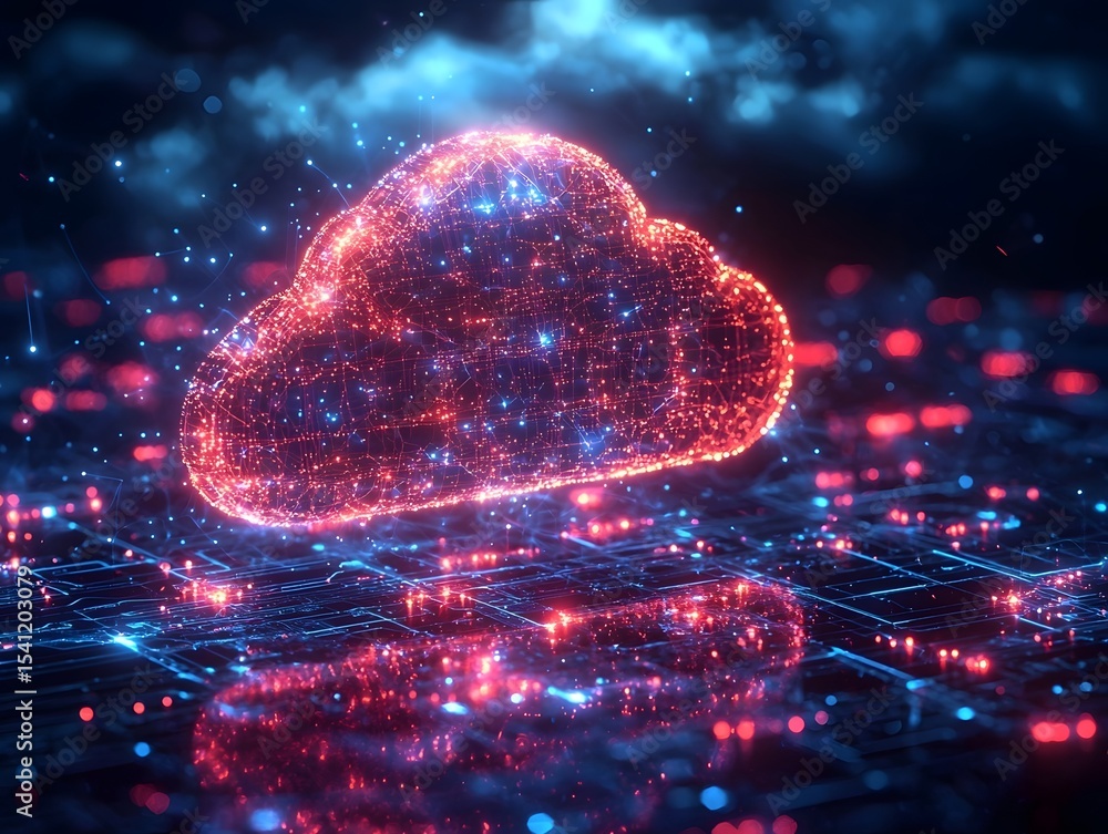 Poster defending a cloud network from relentless hacking attempts