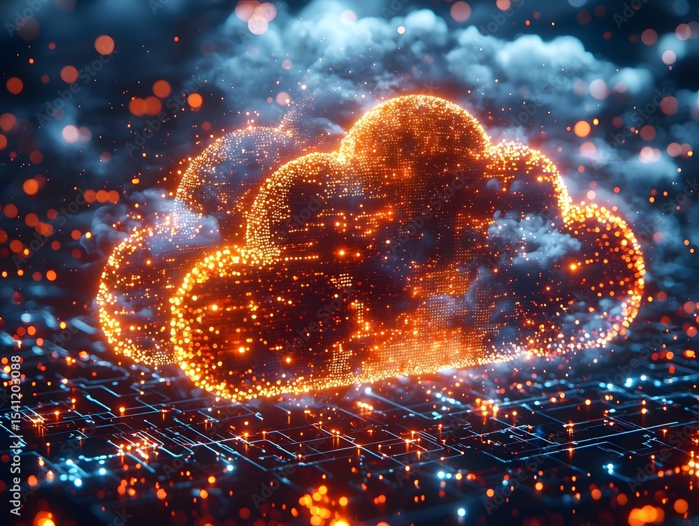 Aufkleber powerful defending cloud network against hacker intrusion