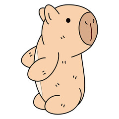 Obraz premium cute capybara, capybara clipart, kawaii capybara, funny capybara, baby capybara, adorable capybara, capybara art, cartoon capybara, cute animal clipart,