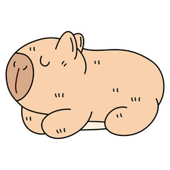 Obraz premium cute capybara, capybara clipart, kawaii capybara, funny capybara, baby capybara, adorable capybara, capybara art, cartoon capybara, cute animal clipart,