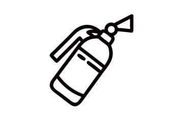 Stylish Black Outline Spray Bottle Vector Icon for Eco-Friendly Products