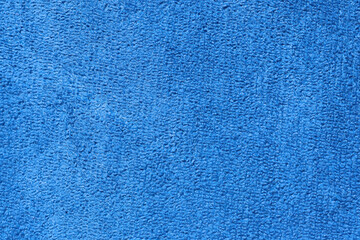 Blue fabric material microfiber close-up abstract textured background