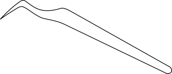 Eyelash Extention Tweezers Equipment Outline
