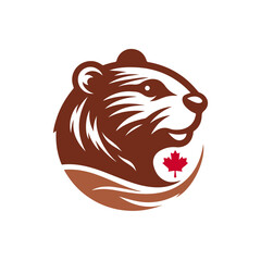 beaver logo design, vector illustration Canadian icon logo design concept. Beaver day illustration. Beaver Mascot Logo for Sport and Esport, Cartoon Beaver Mascot.	American and Canadian animal.