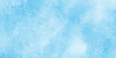 Sky blue gradient texture gently blending into crisp white light sky blue shades watercolor background,  aquarelle paint paper textured canvas element for  texture design, blue sky and clouds.