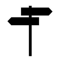Direction road sign element design.