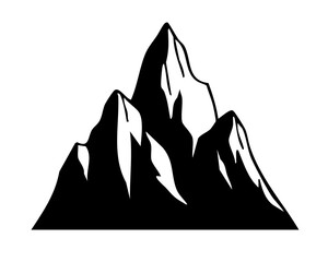 High rock mountain silhouette  design.