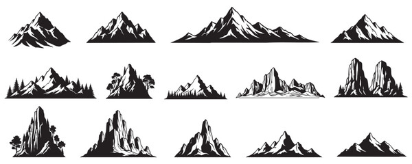 Mountain element illustration collection design.