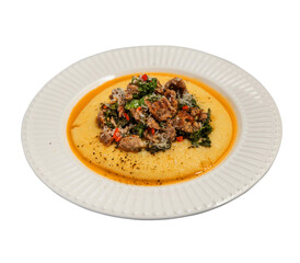 polenta with sausage braise