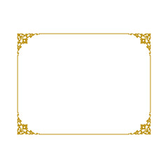 gold rectangle decorative border frame..