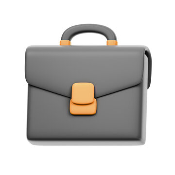 Woman Working Bag 3D Rendering Icon Isolated Transparent Background	