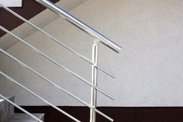 Elegant aluminum fence on the staircase.
