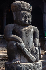 Nepali Royal Palace Stone Guardian Statue