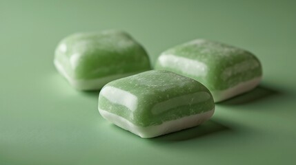 Close up of a sugar free chewing gum being chewed emphasizing its role in saliva production and enamel protection