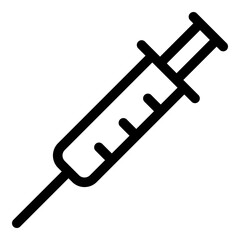 Syringe icon. Vector line icon