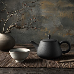 teapot and cups