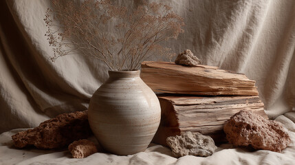 clay pot on the wall
