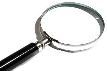 Magnifying Glass with World Map Detail