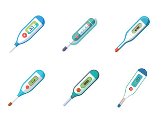 digital thermometer with a modern display icon
