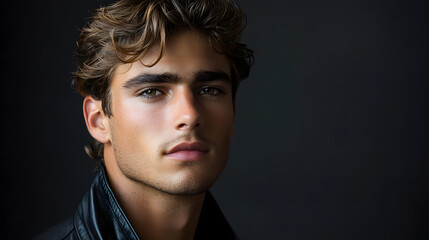 Elegant young male model in studio