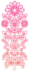 Floral embroidery neon pattern