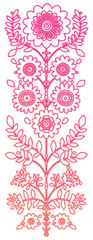 Floral embroidery neon pattern