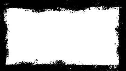 Vector Vintage Grunge Black and White Distress Border Frame for your Design . 