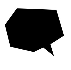 シンプルな吹き出しモノクロアイコン