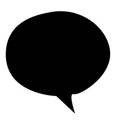 シンプルな吹き出しモノクロアイコン