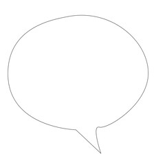 シンプルな吹き出しモノクロアイコン