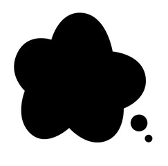 もこもこ雲のような吹き出し素材アイコン