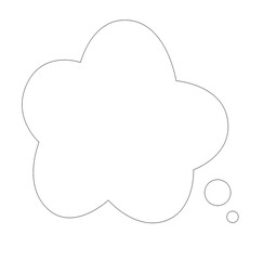 もこもこ雲のような吹き出し素材アイコン