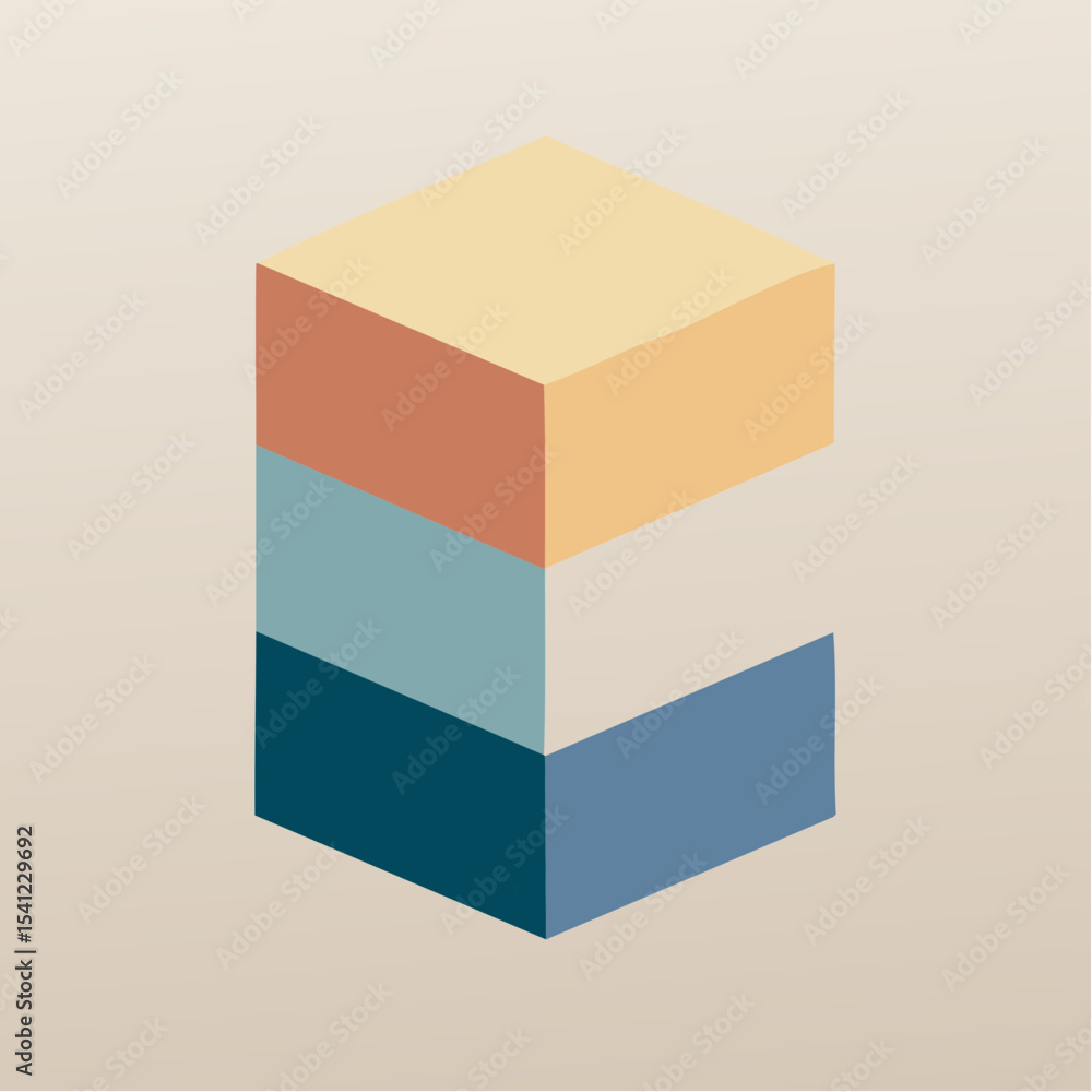 Poster an off-balance abstract layout with rough blocks and tilting textures, framed in bold color contrast