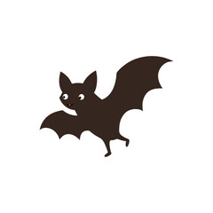 Bat flying vector art illustration.