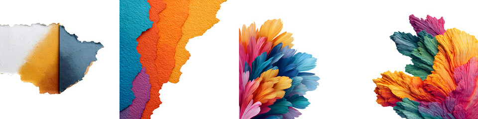 Vibrant abstract and floral textures in a collage