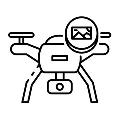 This Drone icon is suitable for Transportation, Travel and Tourism, etc