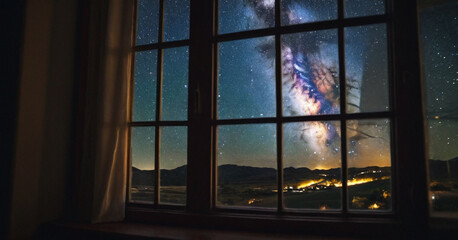 night blue sky background and star