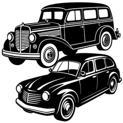 vintage car vector