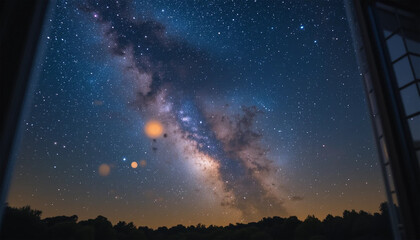 Fototapeta premium night blue sky background and star