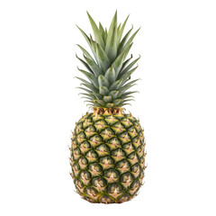 Fototapeta premium Single ripe pineapple isolated on black background