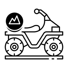 This ATV (All Terrain Vehicle) icon is suitable for Transportation, Travel and Tourism, etc