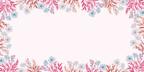 artistic abstract floral wallpaper for elegant backgrounds.decorative frame for card invitation and textile wall art

