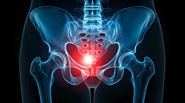 Understanding Pelvic Pain Anatomy Human Skeletal System Medical Illustration Showing Bone Structure and Coccyx Pain