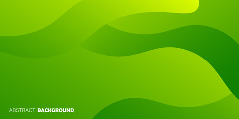 Fototapeta premium Modern Green Gradient Wave Background