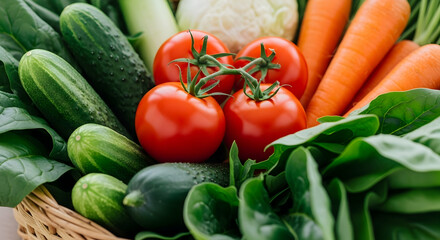 Vegetables, Organic vegetables, Fresh vegetables, Fresh Organic Vegetables in a Basket